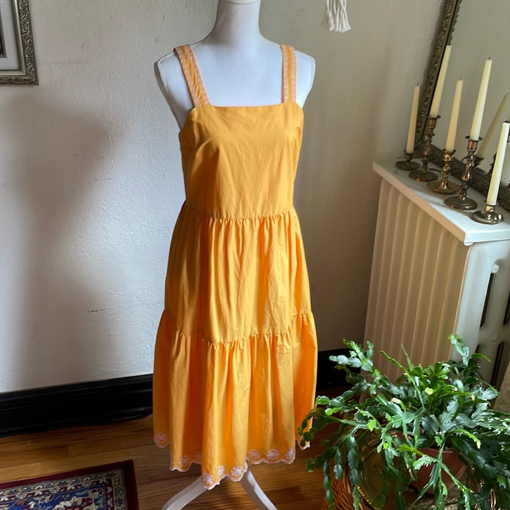 Jcrew | Tiered ruffle eyelet sundress | sz 6